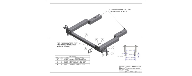 Mount Adapter FM JD935 Asby