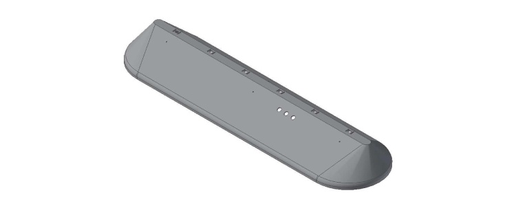 Shroud FM Center w/holes, 60 Shroud FM Center w/holes, 60