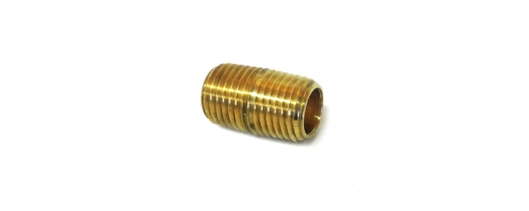 Ftg Brass Nipple 1/4MNPT No Hex