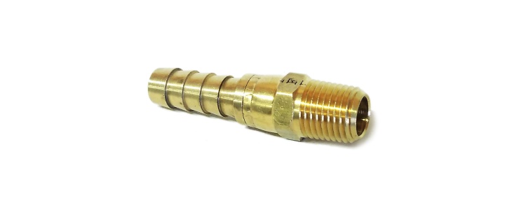 Ftg Brass Adpt 1/4MNPTx3/8HB, Swivel