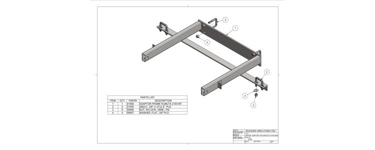 Mount Adapter FM Kubota F2100/2400