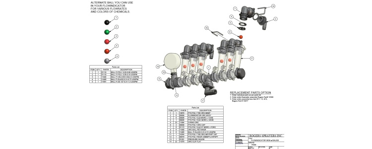 Flow Kit 6 Col w/gauge