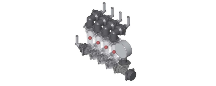 Flow Kit Assby 4col PS2000 w/guage