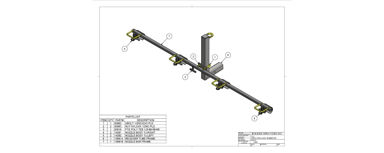 Spray Bar 4 Noz. Bumper Mt