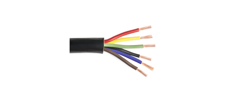 WT14-6 Trailer Cable Black PVC